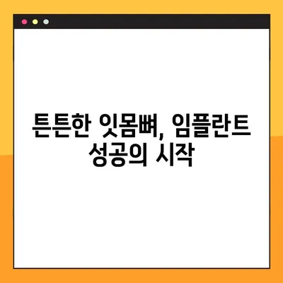 임플란트 성공의 열쇠, 잇몸뼈 건강의 중요성 | 임플란트, 잇몸뼈, 치료, 성공률, 관리