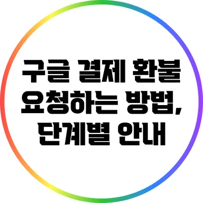 구글 결제 환불 요청하는 방법, 단계별 안내