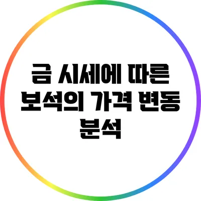 금 시세에 따른 보석의 가격 변동 분석