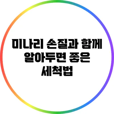 미나리 손질과 함께 알아두면 좋은 세척법