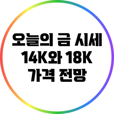 오늘의 금 시세: 14K와 18K 가격 전망