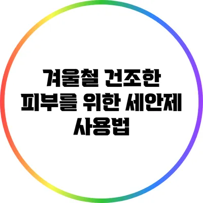 겨울철 건조한 피부를 위한 세안제 사용법