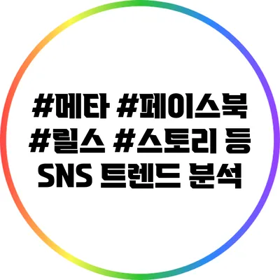 #메타 #페이스북 #릴스 #스토리 등 SNS 트렌드 분석