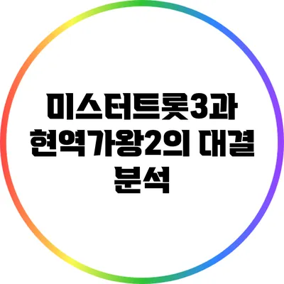 미스터트롯3과 현역가왕2의 대결 분석