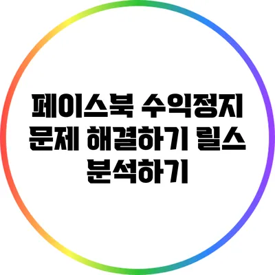 페이스북 수익정지 문제 해결하기: 릴스 분석하기