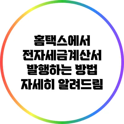 홈택스에서 전자세금계산서 발행하는 방법 자세히 알려드림