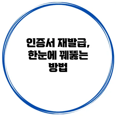 인증서 재발급, 한눈에 꿰뚫는 방법