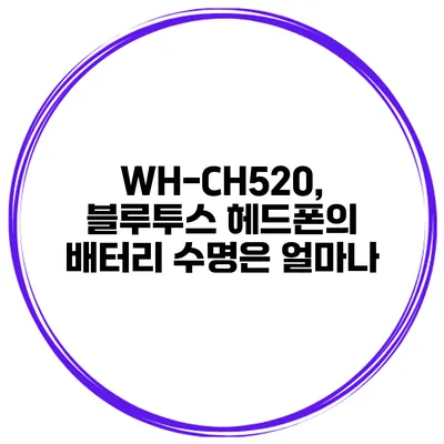 WH-CH520, 블루투스 헤드폰의 배터리 수명은 얼마나?